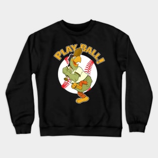 Play Ball! Pirate Baseball Mascot Pirate Parrot Crewneck Sweatshirt